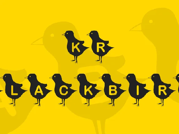 KR Blackbird font