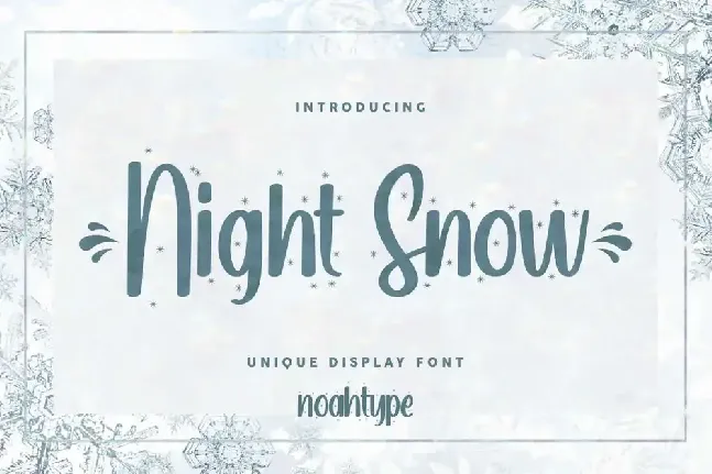 Night Snow font