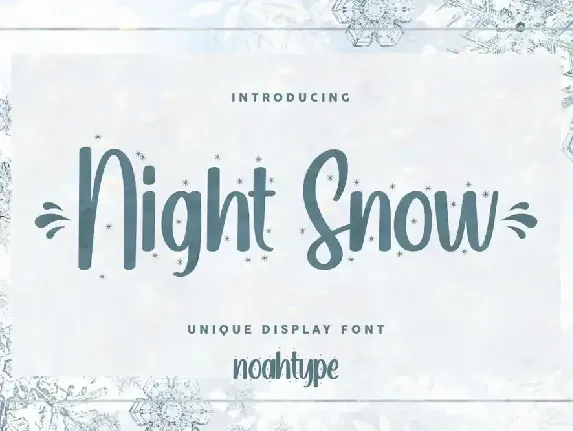 Night Snow font