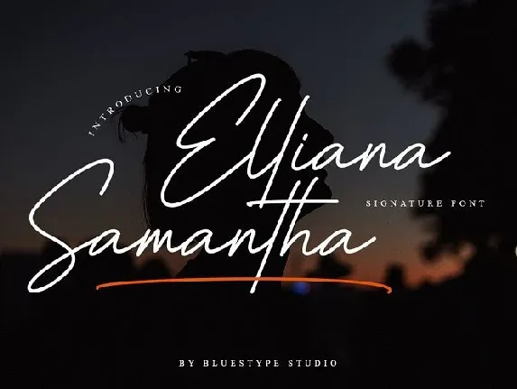 Elliana Samantha Signature font