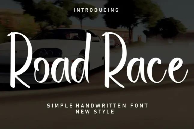 Road Race Handwritten font