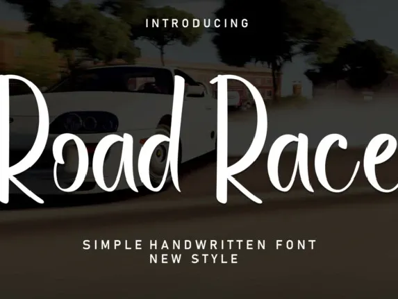 Road Race Handwritten font