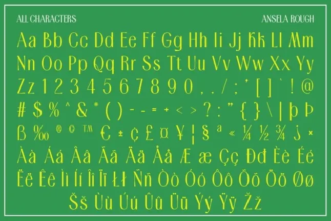 Ansela Rough font