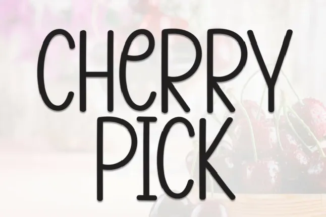 Cherry Pick Display font