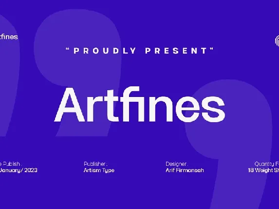 Artfines font