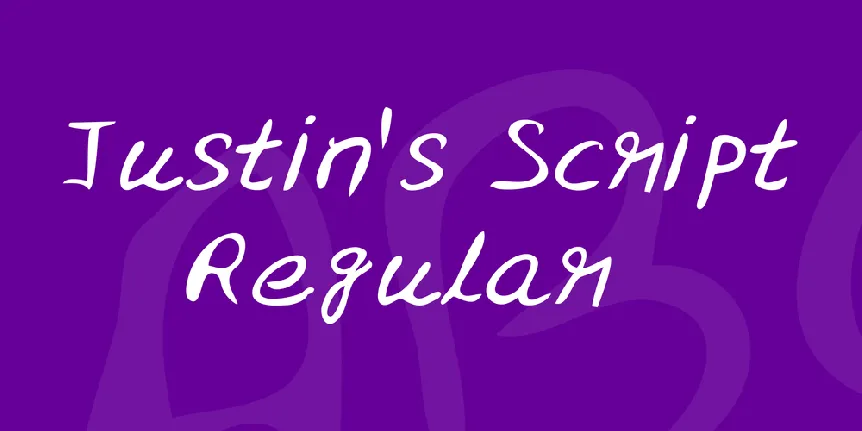 Justin's Script font