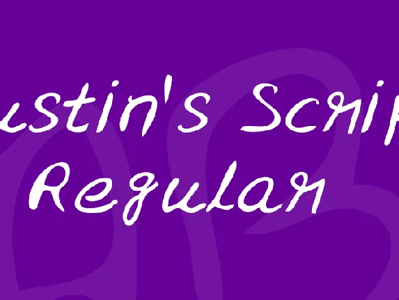 Justin's Script font