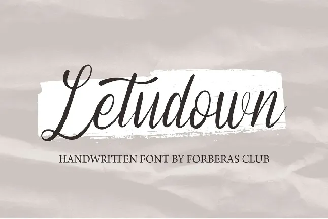 Letudown font