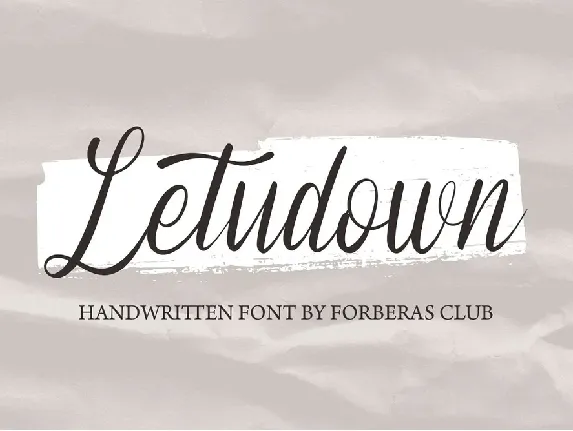 Letudown font