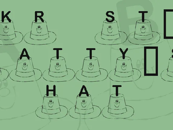 KR St. Patty's Hat font