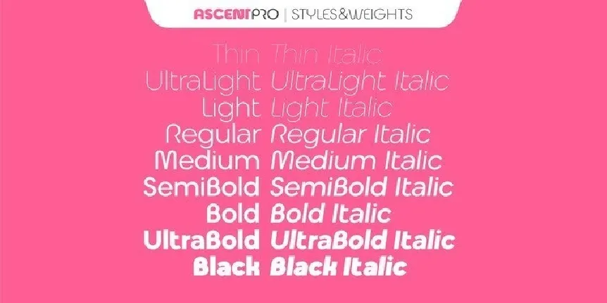 Ascent Pro Sans Family font