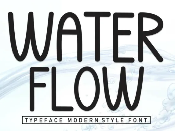 Water Flow Display font