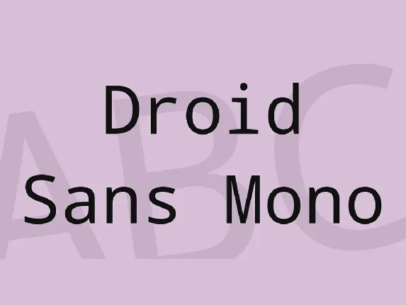 Droid Sans Mono font