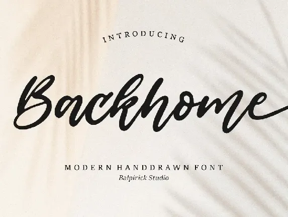 Backhome font