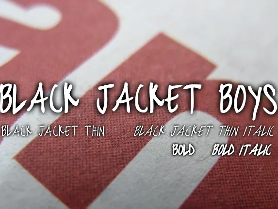 black jacket boys font