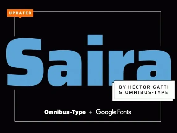 Saira Family font