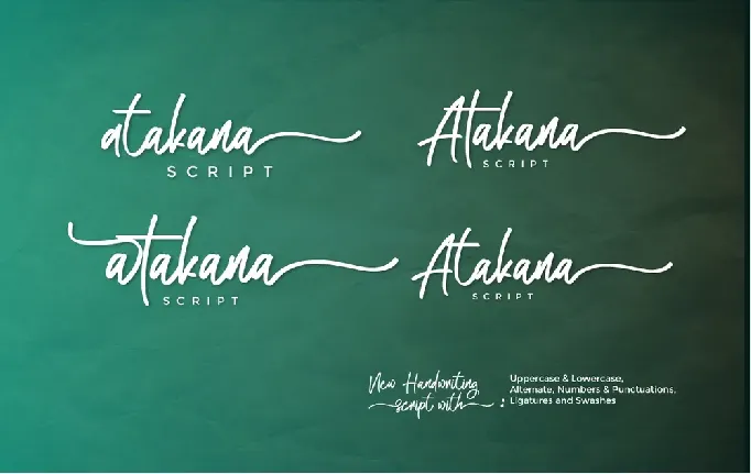 Atakana Script font