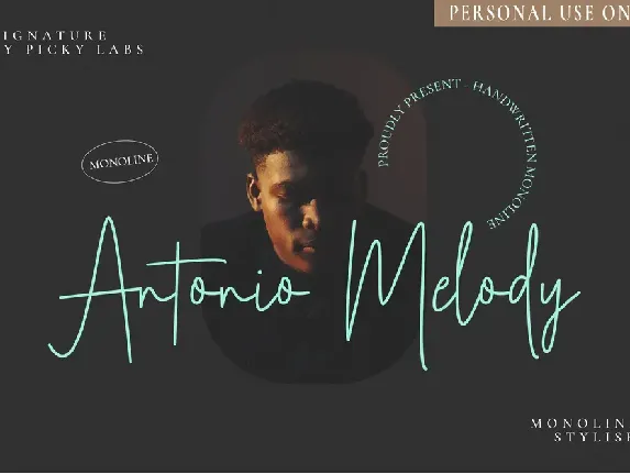 Antonio Melody Signature font