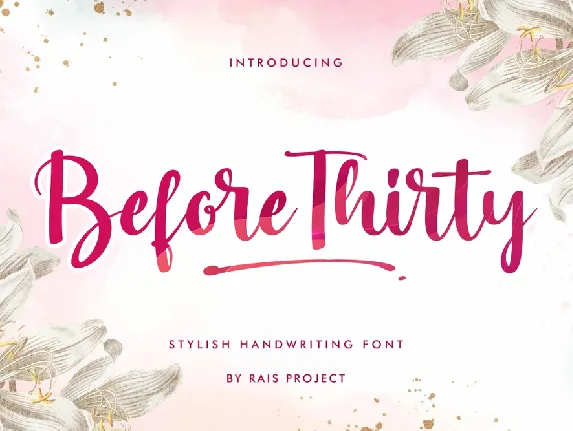 Before Thirty Demo font