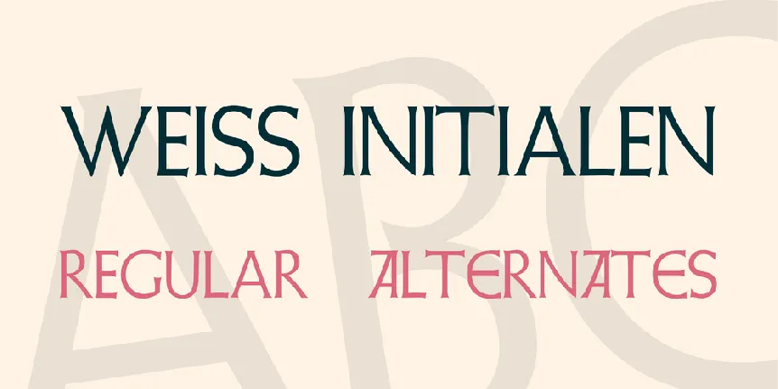 Weiss Initialen font