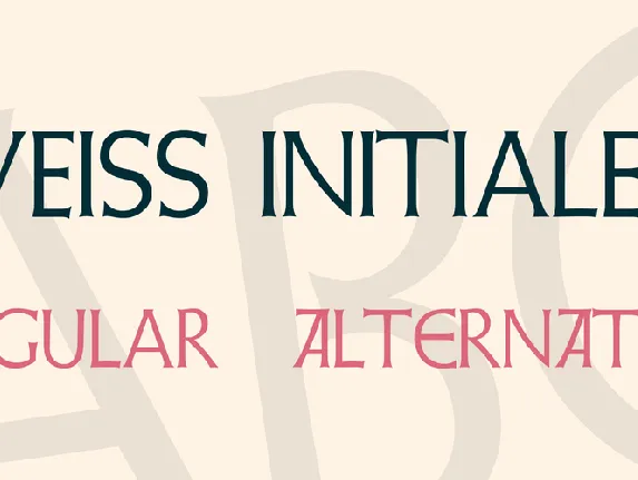 Weiss Initialen font