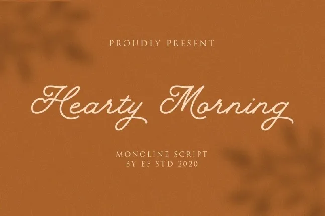 Hearty Morning Monoline Script font