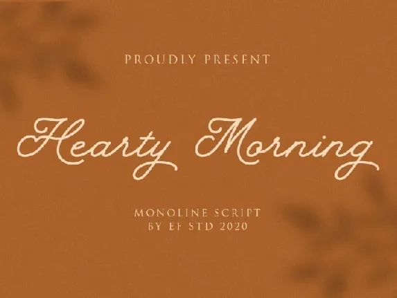 Hearty Morning Monoline Script font