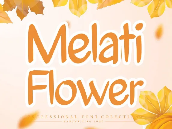 Melati Flower Brush font