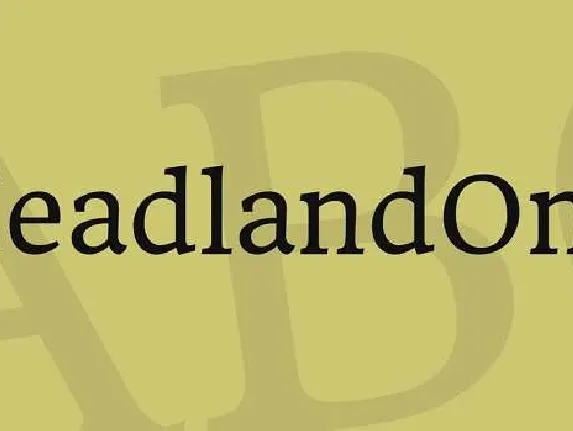 Headland One font