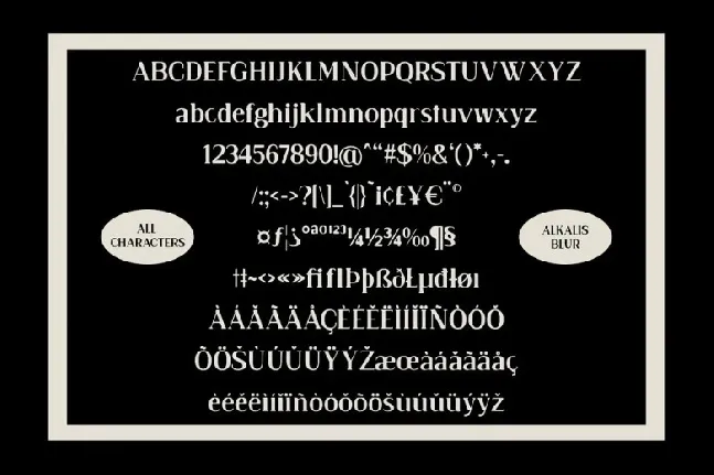 Alkalis Blur font