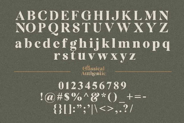 Classical Authentic font