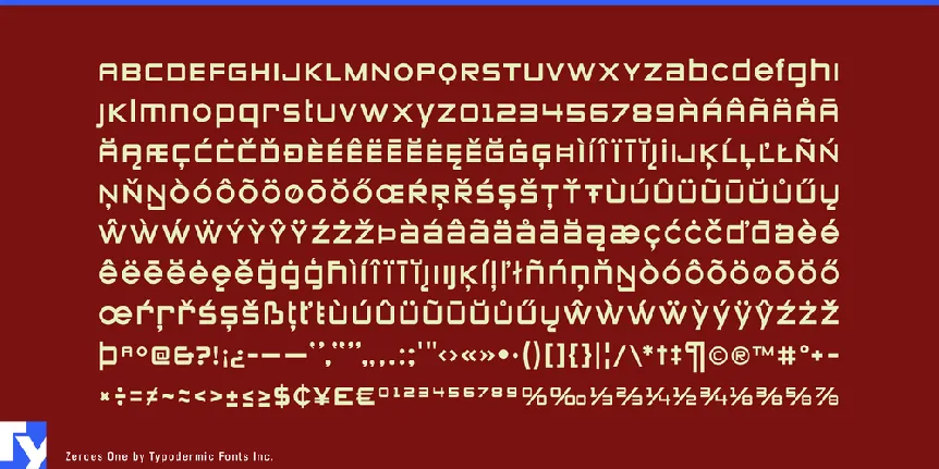 Zeroes font