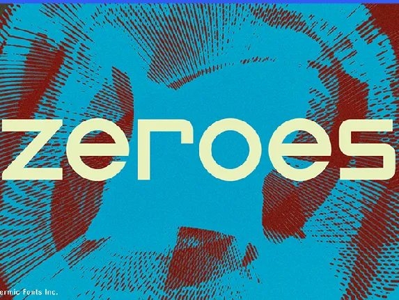 Zeroes font