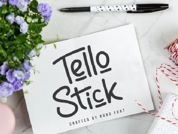 Tello Stick Monoline Script font