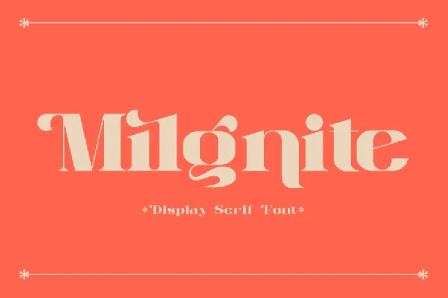 Milgnite Serif font