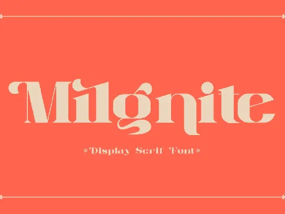 Milgnite Serif font