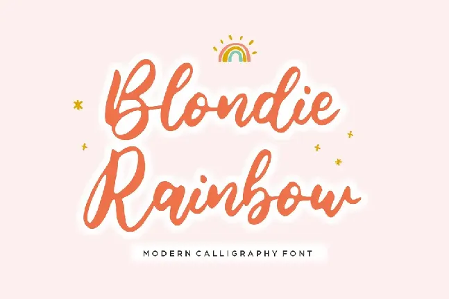 Blondie Rainbow font