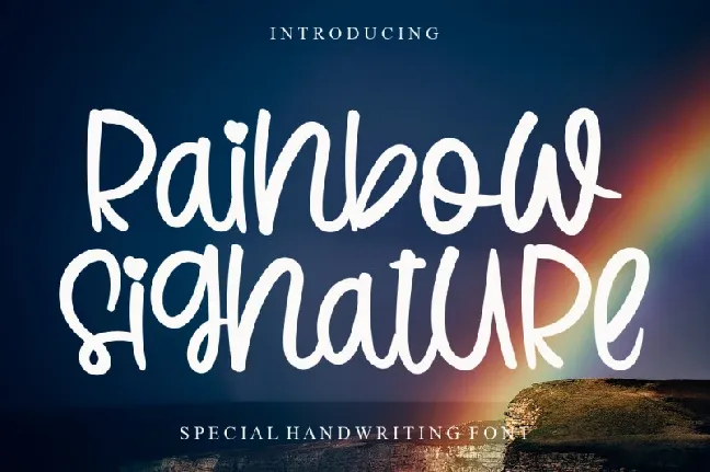 Rainbow Signature font