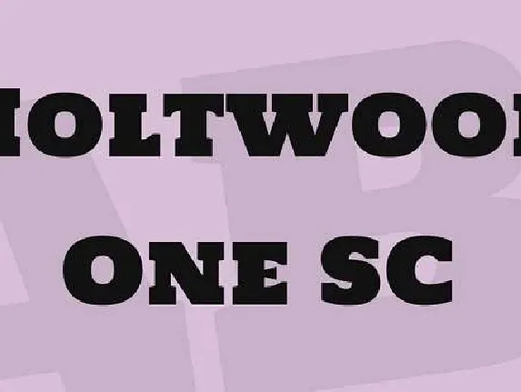 Holtwood One SC font