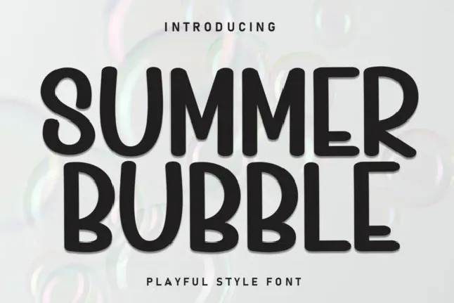 Summer Bubble Display font