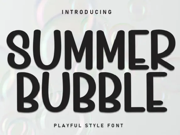 Summer Bubble Display font