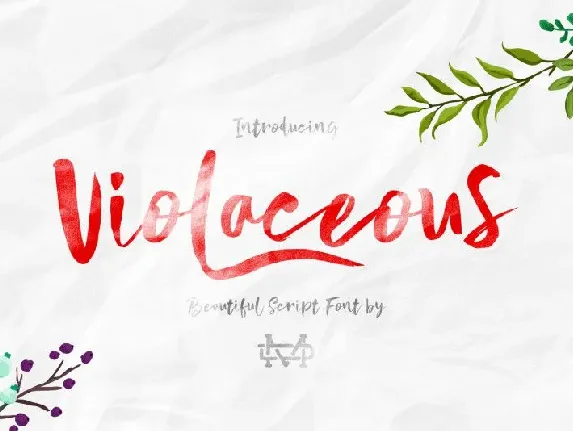 Violaceous Modern Script font