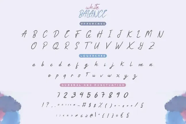 White Balance Demo font