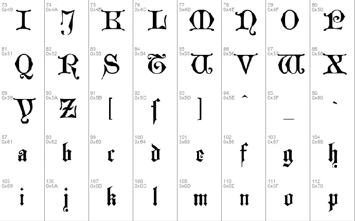 Westminster Gotisch font