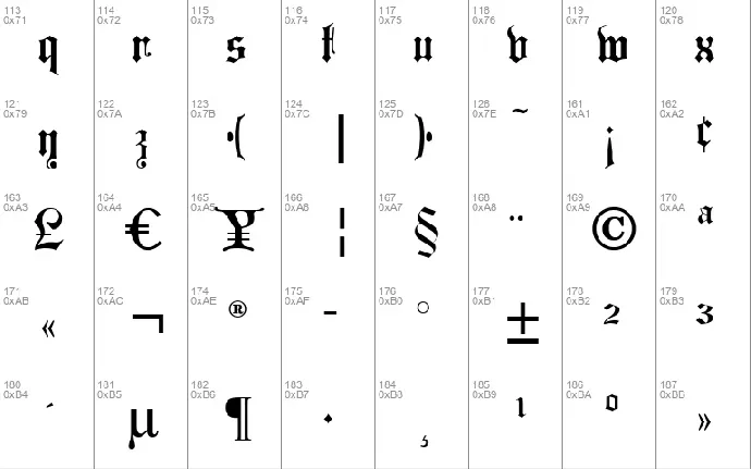 Westminster Gotisch font