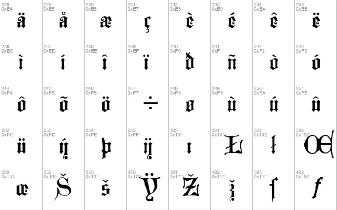 Westminster Gotisch font