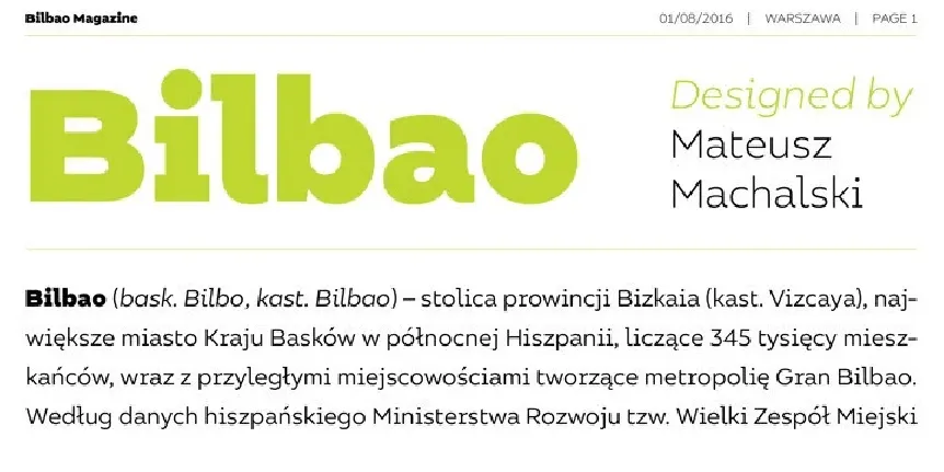 Bilbao Family font