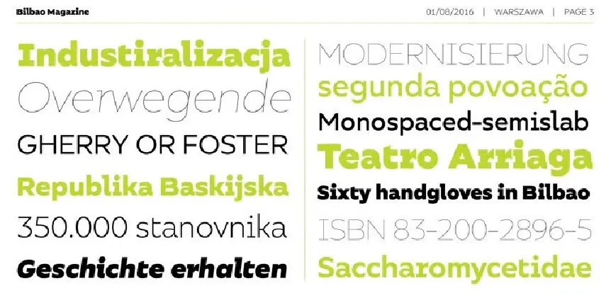 Bilbao Family font