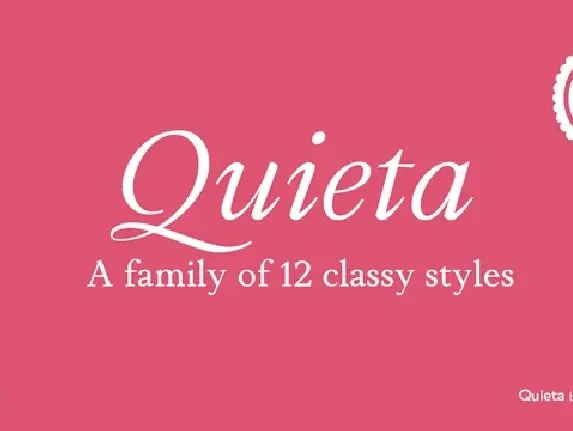 Quieta font