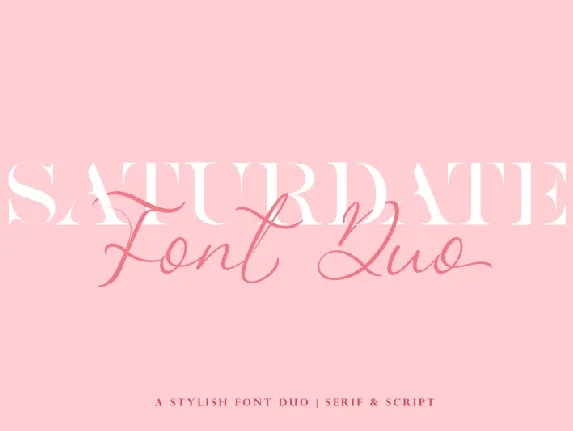 Saturdate Duo font